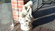 Outdoor home ceramic Buddha,  with plate for candle for sale Bunbury